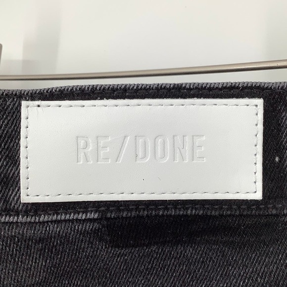 NEW! RE/DONE Size 23 90s High Rise Ankle Crop Denim Jeans Coal $265 msrp I9-12 - Picture 5 of 10